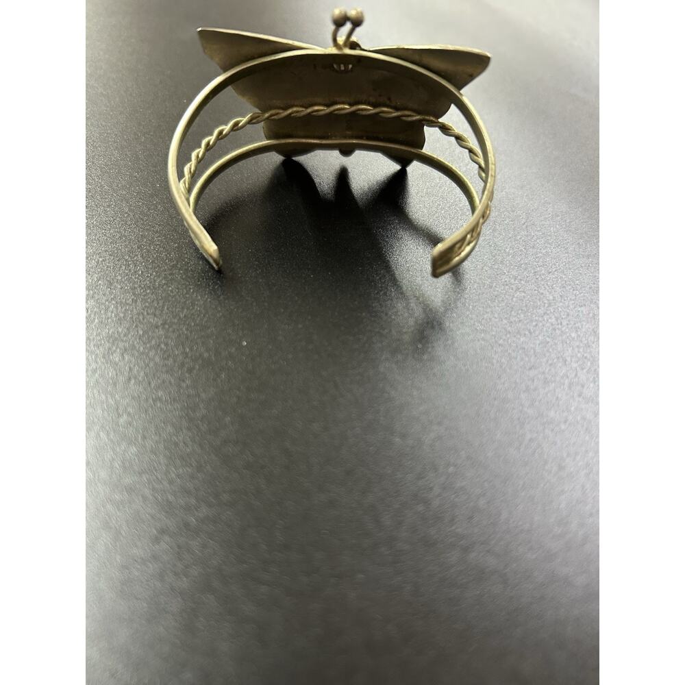 Vtg Sterling Silver Large Abalone Shell Butterfly… - image 3